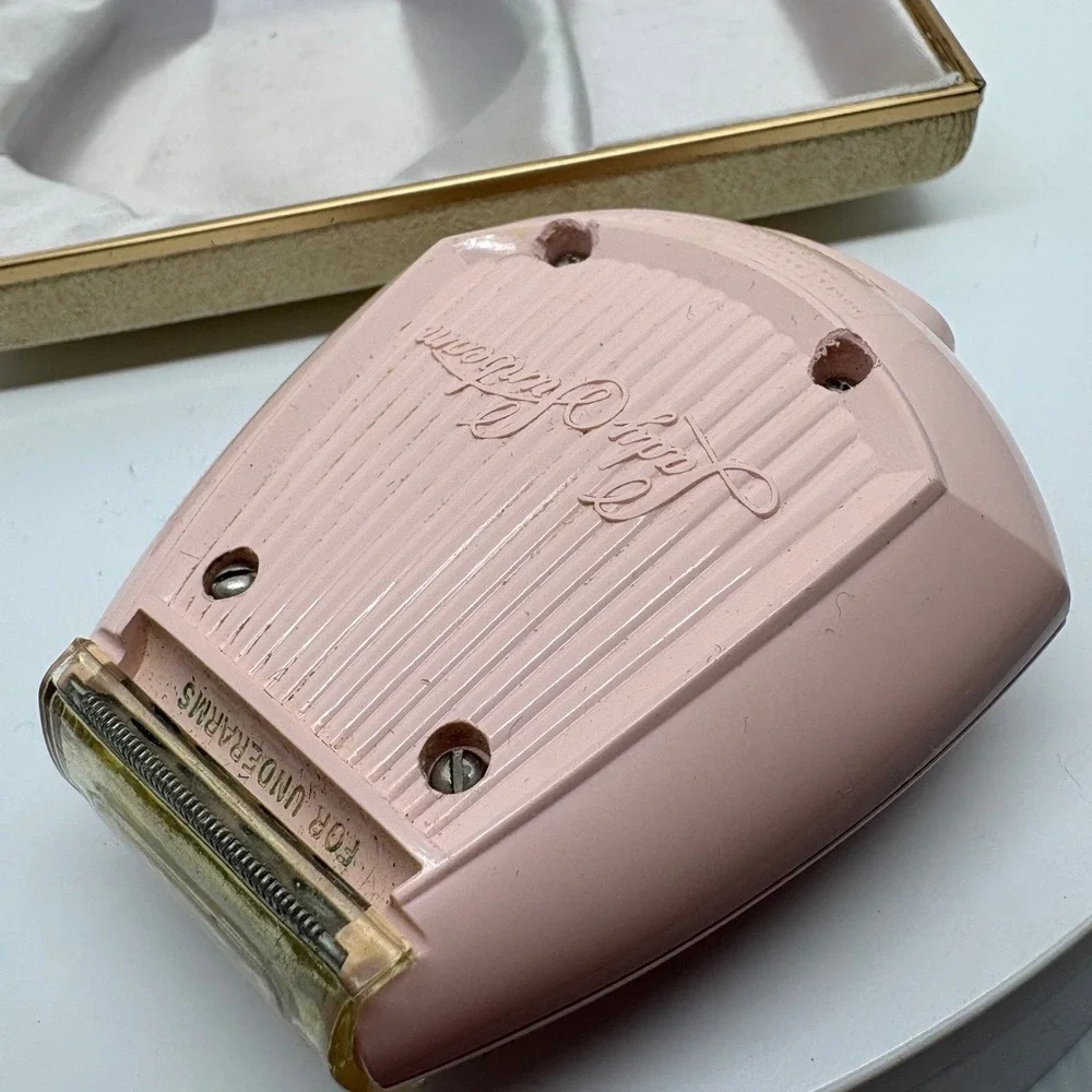 1960s Lady Sunbeam LS5-1 Electric Shaver Pink Gold Starburst Original‎ Box MCM